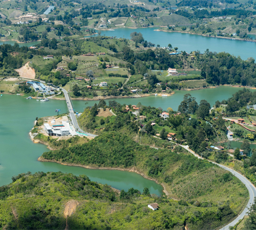 Aerial view of the Columbian region