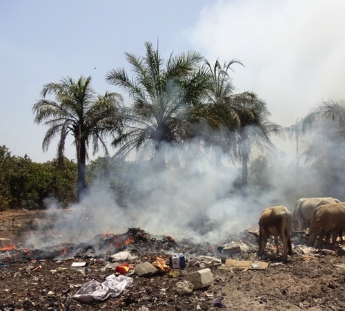 Wasteaid Dumpsite On Fire Gambia 2017